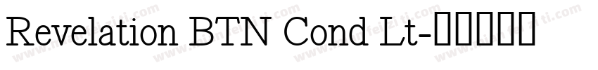 Revelation BTN Cond Lt字体转换